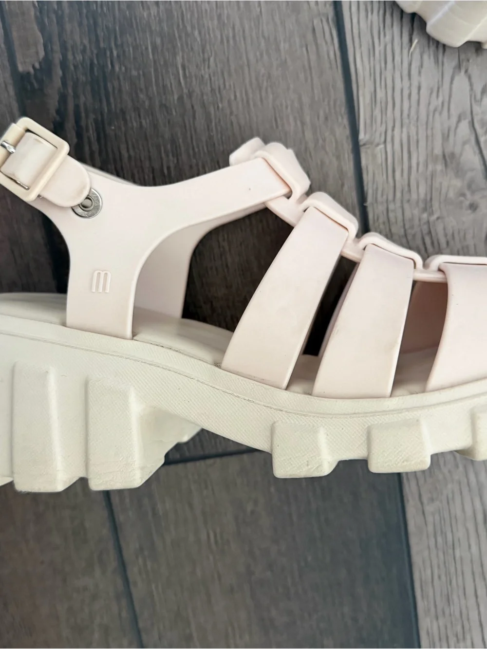 Mini Melissa girls light Pink Jelly Platform Sandals